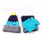 Wholesale Knitted baby Hat,Neck warmer, Gloves 3-piece set