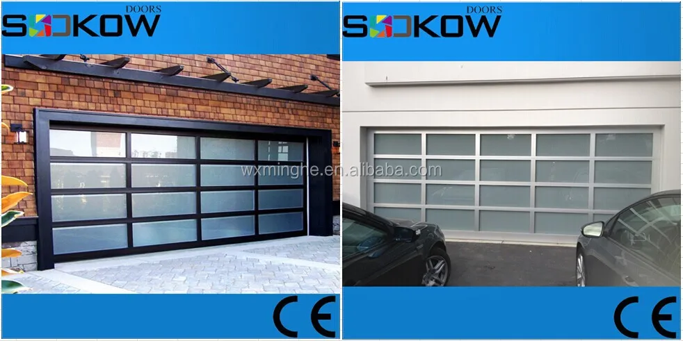 Sectional Glass Garage Door China Suppliers Aluminum Tempered Used
