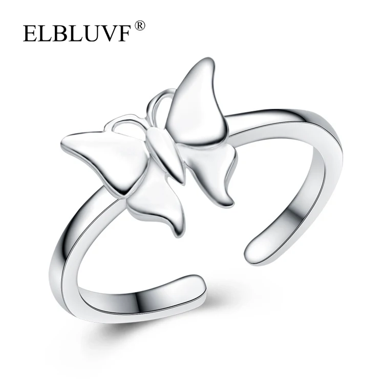ELBLUVF S925 Silver Delicate Butterfly Ring Animal Ring Jewelry Adjustable for Women
ELBLUVF S925 Silver Delicate Butterfly Ring Animal Ring Jewelry Adjustable for Women