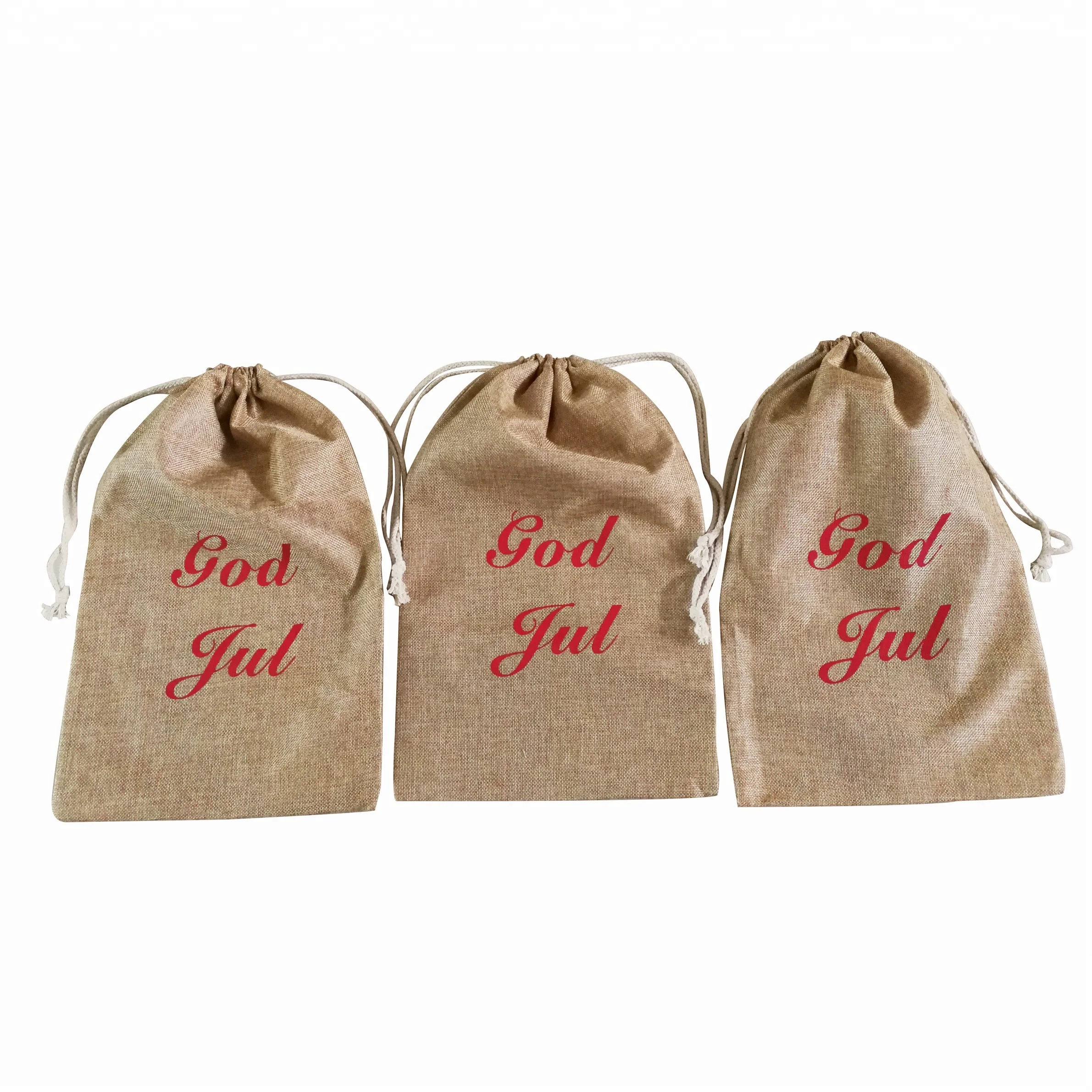 linen drawstring natural drawstring hemp jute bag packaging