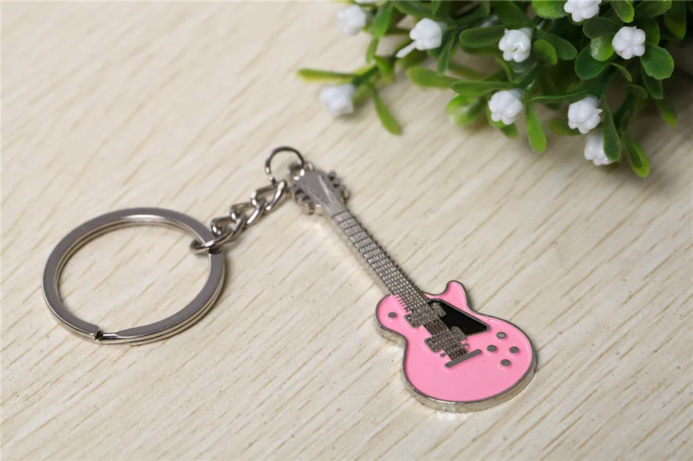 chain lovers keychain musical instrument keychains key fob rings