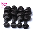 hot sale unprocessed natural peruvian virgin human hair loose wave hair extension bundle deal 3 bundles