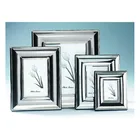 Metal iron silver plate photo picture frame with glass and black velvet backboard