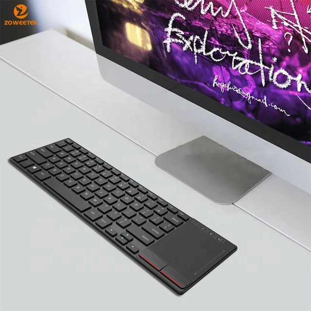 

Professional 80keys 2.4GHz metal mechanical wireless keyboard with TouchPad and right and left mouse keys