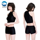 Wholesale black lovely girls bikini swimwear new fashion two pieces bathing suits for ladies