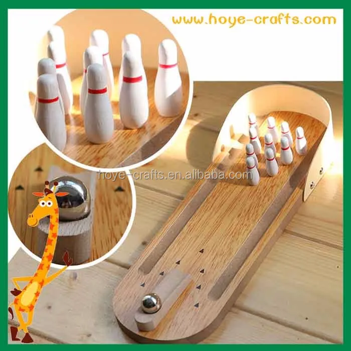 Mini Funny Desktop Bowling Games Wooden Bowling Toys Office Gifts