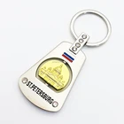 Russia ST.PETERSBURG Custom High Quality Key Ring Metal Gold Spinning Key Chain Wholesale