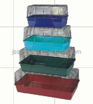 easy clean durable metal wire rabbit sheds with plastic tray