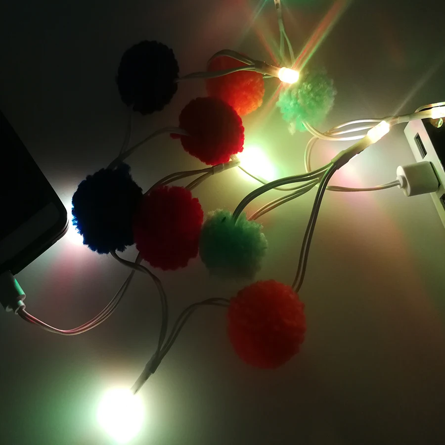Christmas lantern Shape Led Light Phone usb cable type c charger for samsung - ANKUX.COM