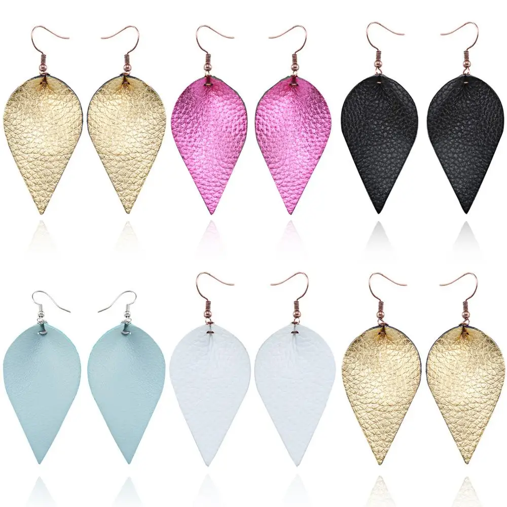Custom Drop Earrings Earrings Colored Faux Leathe Earrings Sold In Lots, Customized color 
Custom Drop Earrings Earrings Colored Faux Leathe Earrings Sold In Lots, Customized color