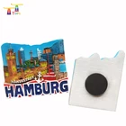 new fashion tourist custom logo 3d polyresin fridge magnet