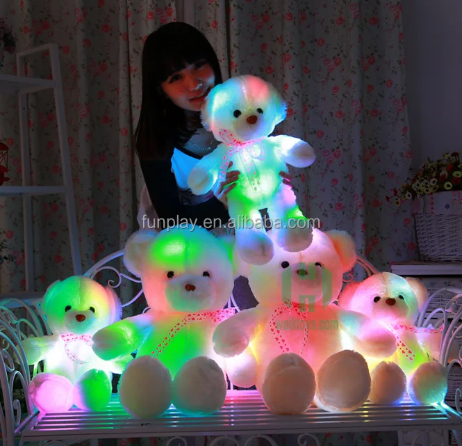 HI CE valentine gift 35cm Teddy bear with light,gift valentine wholesale with high quality