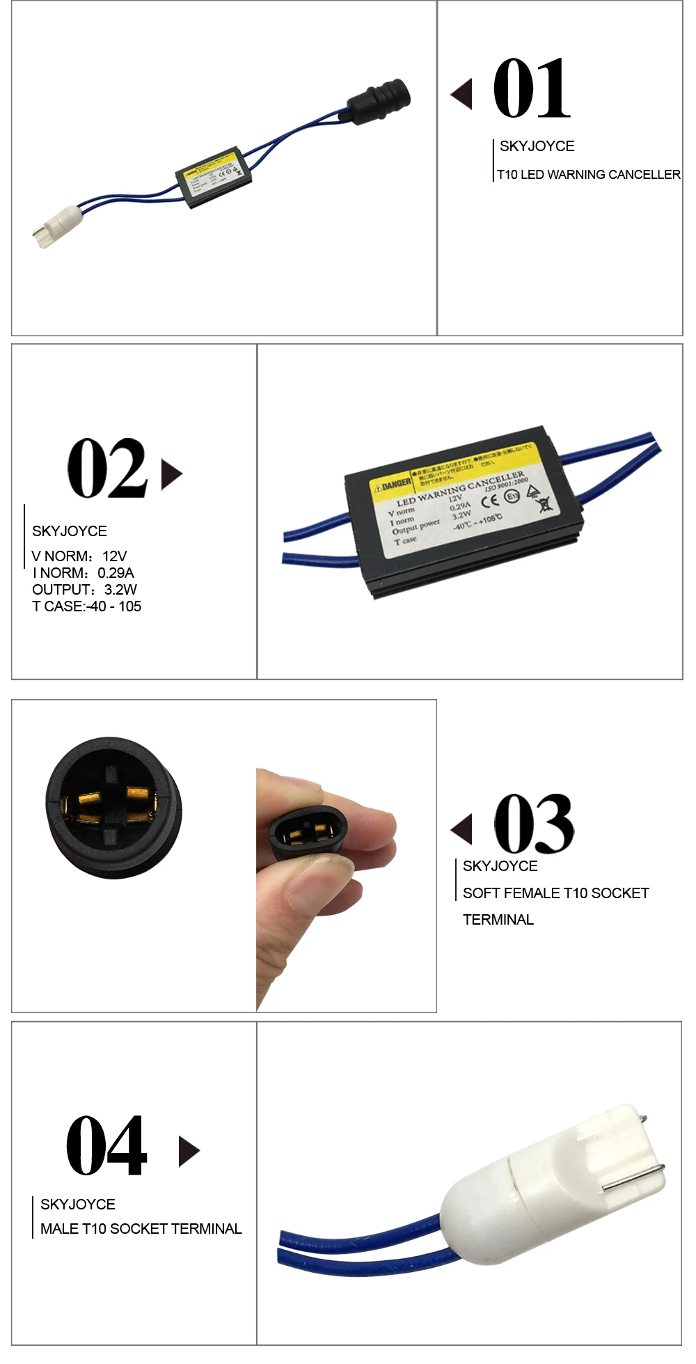 300pcs DHL wholesale W5W led decoder T10 led warning canceller t10 168 194 led canbus led registor led O.B.C decoder no flashing (3)