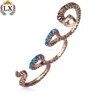 RLX-00324 high quality snake design ring three finger ring rhinestone crystal jewely rings