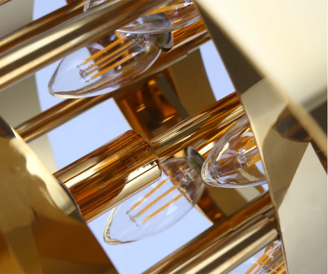 Postmodern art personality living room creative decoration luxury stainless steel metal chandelier