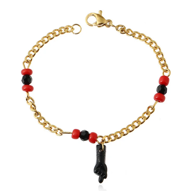Personality Baby Jewelry Stainless Steel Red Bead Bracelet Gold Plated Chain Kid Bracelet Ankle for Children
Personality Baby Jewelry Stainless Steel Red Bead Bracelet Gold Plated Chain Kid Bracelet Ankle for Children