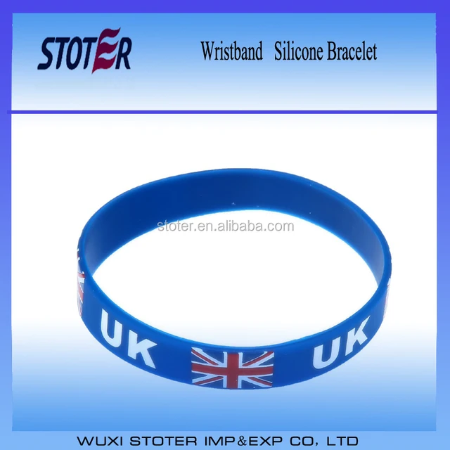 hot sales silicone bracelet wholesale wristband uk flag silicone