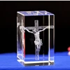 3D laser crystal engraving Christian Jesus series crystal religious souvenir craft