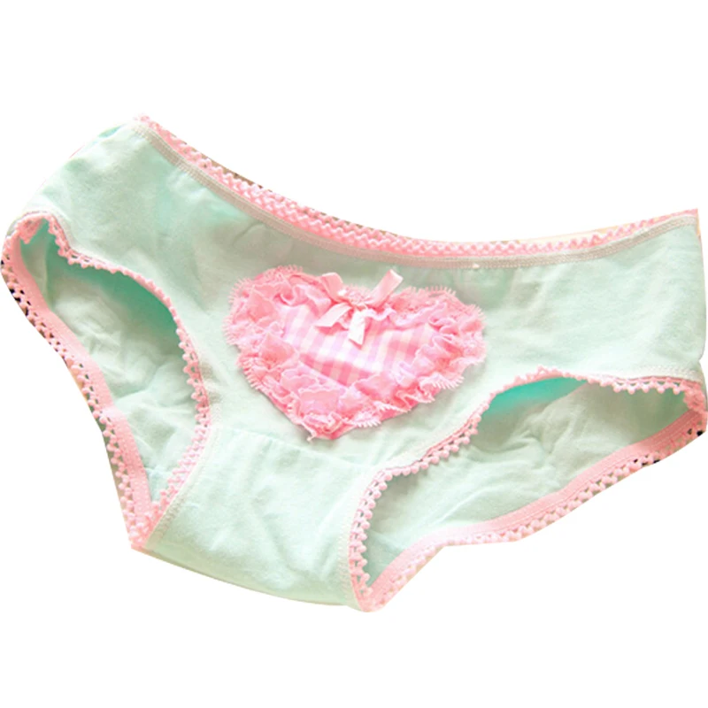 Female Underwear Lace Cotton Love Cute Panties 2015 New Womens Lovely Briefs Retail Women Fashion Pants 3200 Free Shipping