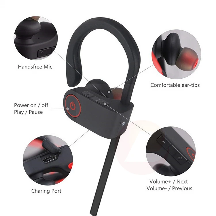 2019 oem custom bluetooths wireless headphone earphone headset for sport running - ANKUX.COM