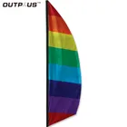 Custom polyester fabric desk flag stand mini country flag