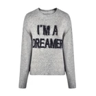 Casual letters jacquard woolen sweater designs for ladies