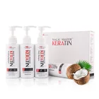 Formaldehyde Free Pure Brazil Keratin Smoothing Straightening Hair Treatment Set For Curly Hair Extensions