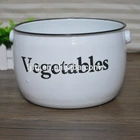 Enamel Coating Storage Pot Set Potato Pot Onion Pot with Pail