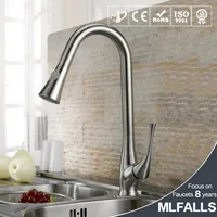 Brushed Nickel Kitchen Sink Faucet Pull