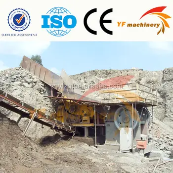 Mobile jaw crusher for river stone