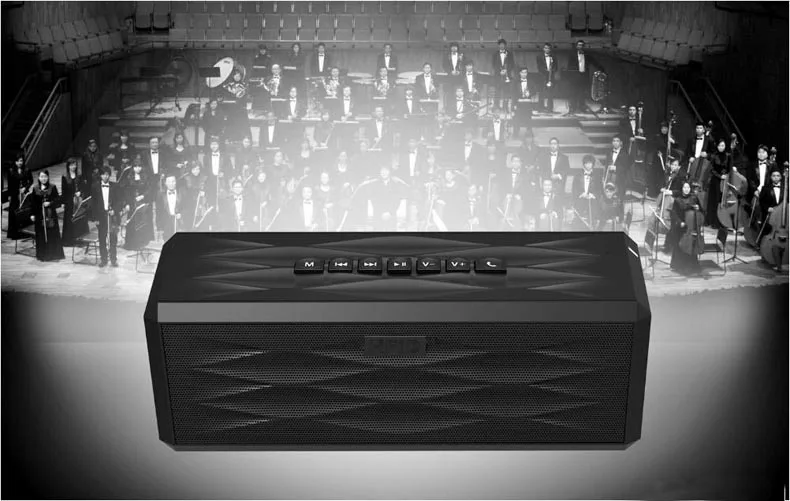 High Quality Super Bass Sound Bar 20W Bluetooth Audio Boombox Speaker- Black - ANKUX.COM