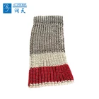 Hand knitting striped muffler unisex winter football scarf
