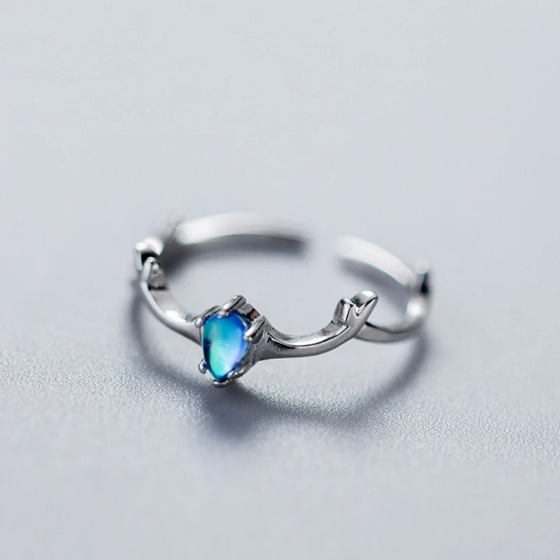 Pure 925 Sterling Silver Ring Korean Hot Style Simple Fashion Chic Blue Crystal Open Ring Jewelry for Women
Pure 925 Sterling Silver Ring Korean Hot Style Simple Fashion Chic Blue Crystal Open Ring Jewelry for Women