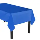 Heavy duty Solid color rectangle disposable plastic table cloth for party