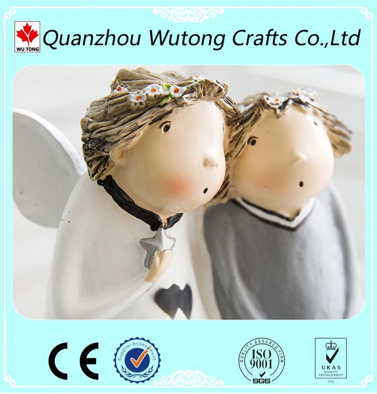 wholesale polyresin gift angel baby figurines for indoor decor