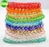 top popular wholesale assorted colors rondelle faceted glass crystal beads