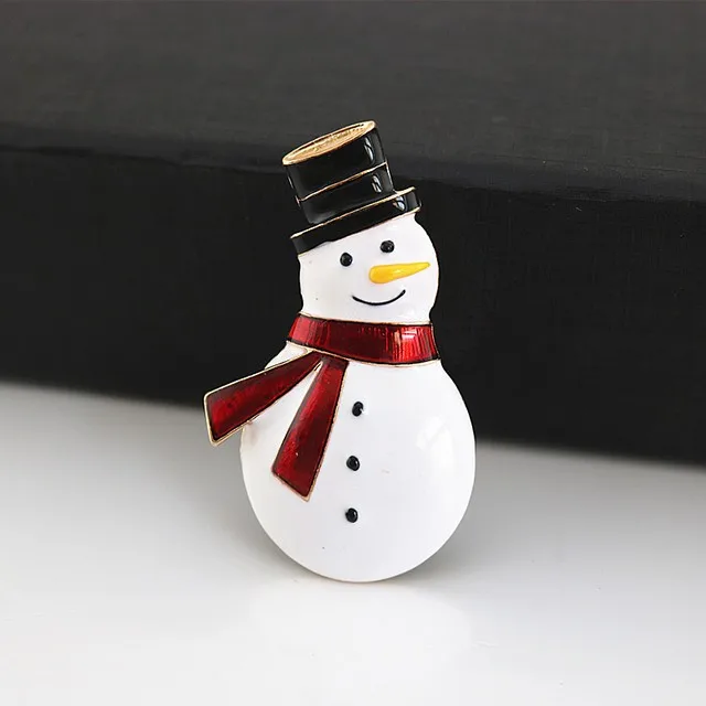 2018 christmas series women new snowman with hat brooches