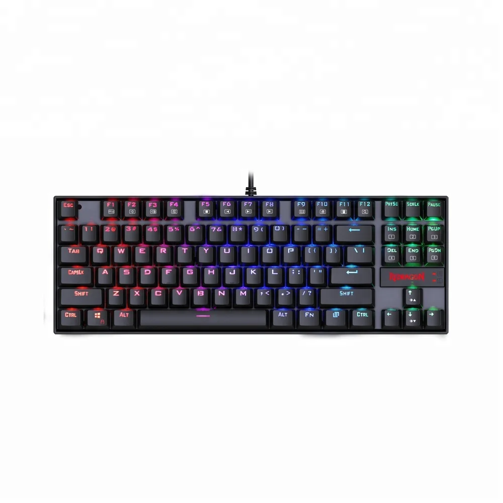 Redragon Gaming Mechanical Keyboard 87 Keys Tactile Anti Ghosting RGB Full Color LED Backlit QWERTY Layout