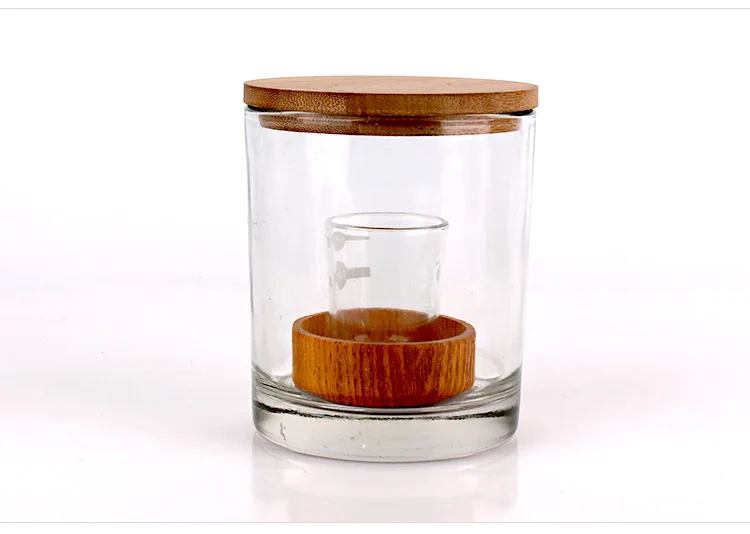 350ml Cylinder glass candle jar with thick bottom