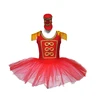Childrens' Ballet Leotard with Tutu for Performance Girls Red Stage Wear Girls Red Little Soldier Ballet Tutu Dress