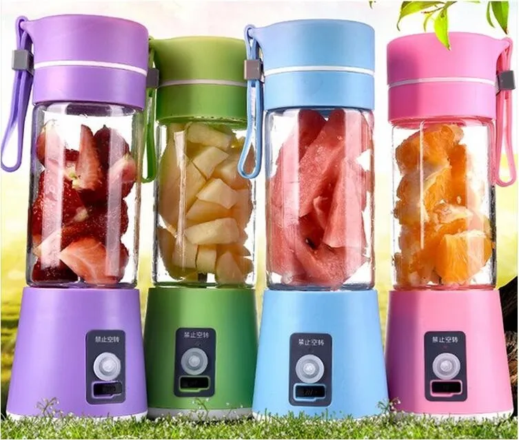 2020 New USB fruit Juicer hand  Blender 380ml  with 304 Acero inoxidable 2 blades  for household