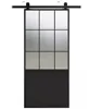 Black Metal Frame glass door Panel With Hardware Kit China Manufacturer, Steel Iron French sliding doors