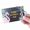 hotselling e-commerce white cardboard CMKY printing thank you card black