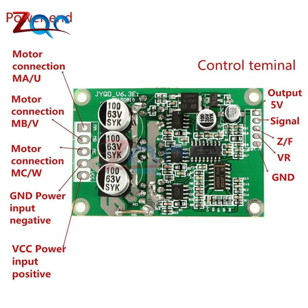 SCHEDA GUIDA ALTA Motore DC Brushless PCB 12 V-36 V 200 W A6H23892 EUR