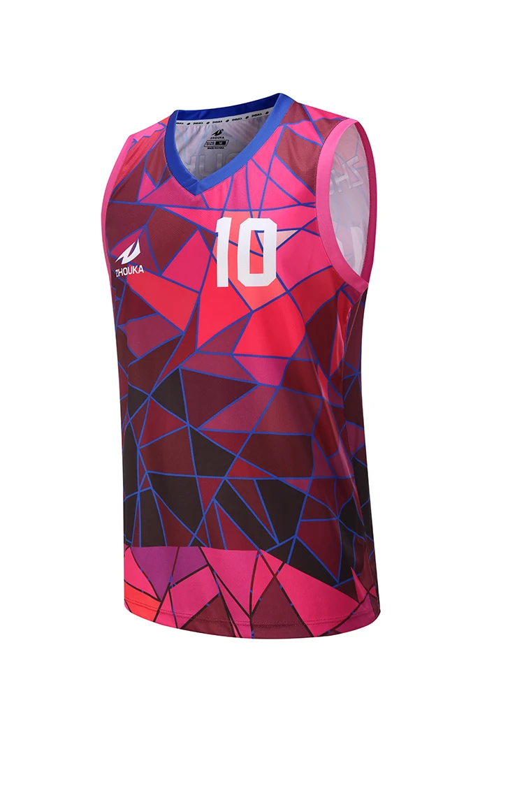 Customized 100 Polyester Women Pink Basketball Uniforms For Basketball