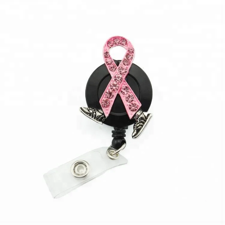 Factory Direct Sale High quality breast cancer Rhinestone Pink Ribbon Id badge holder, As picture
Factory Direct Sale High quality breast cancer Rhinestone Pink Ribbon Id badge holder, As picture