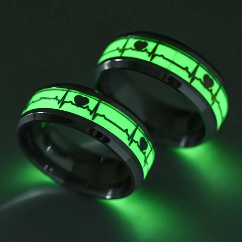 Heart Shape Luminous Ring Glowing in Dark Couple Rings For Friends Gift Stainless steel Jewelry, As picturres
Heart Shape Luminous Ring Glowing in Dark Couple Rings For Friends Gift Stainless steel Jewelry, As picturres