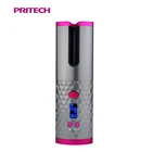PRITECH New Design Mini Wireless Rechargeable Automatic Hair Curler Temperature control with Smart LCD display