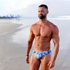Fashion trend 2019 custom sublimation printed swimwear for men wholesale sexy swimming brief