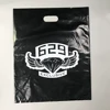 Factory price plastic white die cut handle shopping bag with logo printing